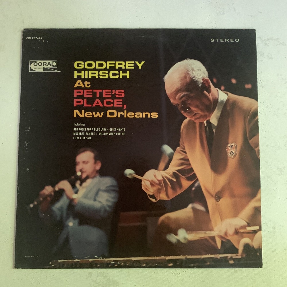 Godfrey Hirsch At Pete's Place New Orleans Record Album Vinyl LP VG+